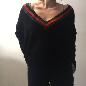 Vici Collection oversized v neck sweater